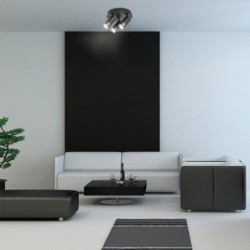 Lubinis šviestuvas Zircon GU10 3X MAX 5W (Matinė Juoda)