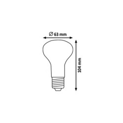 LED lemputė E27 SMD-LED 8W R64 3000K Šilta balta