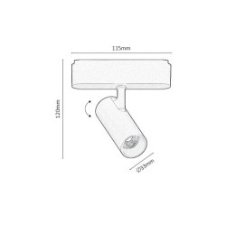 LiTrack magnetinės sistemos šviestuvas Spot02N 4000K Neutrali balta (Juoda)