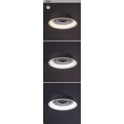 Lubinis šviestuvas Veller LED 36W 3000, 4000, 6000K CCT keičiama balta spalva (Balta)
