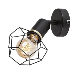 Sieninis šviestuvas Fran E27 1x MAX 40W (Matinė Juoda)