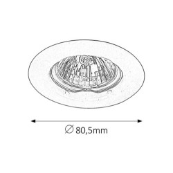 Įmontuojamas šviestuvas Spot relight GU5.3 12V 1x MAX 50W (Chromo)