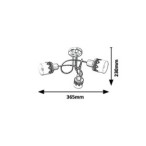 Lubinis šviestuvas Lacey E14 3x MAX 40W (Juoda)