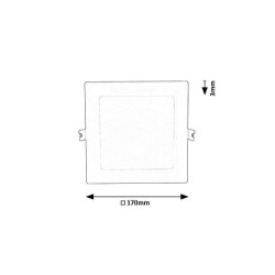 LED panelė Shaun2 LED 12W 4000K Neutrali balta (Balta)