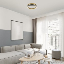 Lubinis šviestuvas Thric LED 20W 3000K Šilta balta (Juoda, Aukso)