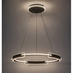 Pakabinamas šviestuvas Sindri LED 45W 3000, 4000K CCT keičiama balta spalva (Juoda)