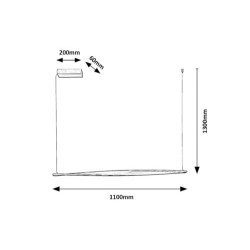 Pakabinamas šviestuvas Elvio LED 28W 3000K Šilta balta (Chromo)