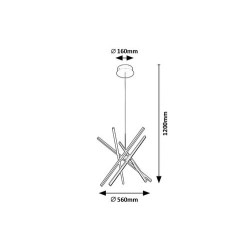 Pakabinamas šviestuvas Matilde LED 48W 4000K Neutrali balta (Juoda)