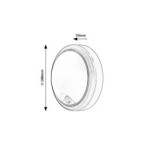 Sieninis lauko šviestuvas Hitura LED 15W 4000K Neutrali balta (Juoda)