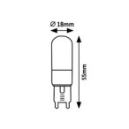 LED lemputė G9 SMD-LED 3W 3000K Šilta balta