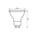 LED lemputė GU10 SMD-LED 5W 3000K Šilta balta