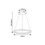 Pakabinamas šviestuvas Isaure LED 45W 3000, 4000, 6500K CCT keičiama balta spalva (Juoda)
