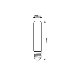LED lemputė E27 Filament-LED 2W T30 1800K Šilta balta