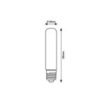 LED lemputė E27 Filament-LED 2W T30 1800K Šilta balta