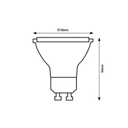 LED lemputė GU10 SMD-LED 5W 4000K Neutrali balta