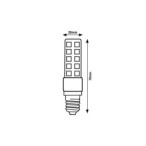 LED lemputė E14 SMD-LED 6W T20 3000K Šilta balta