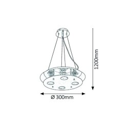 Pakabinamas šviestuvas Naomi GU10 4x MAX 15W 3000K Šilta balta (Chromo)
