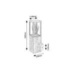 Sieninis lauko šviestuvas Wales E27 1x MAX 60W (Ąžuolo)