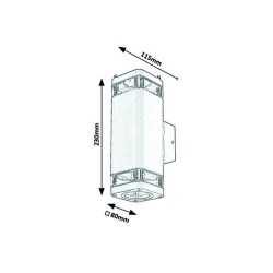 Sieninis lauko šviestuvas Sintra GU10 2x MAX 25W (Matinė Juoda)