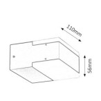 Sieninis lauko šviestuvas Bona LED 2x 4.5W 4000K Neutrali balta (Antracito)