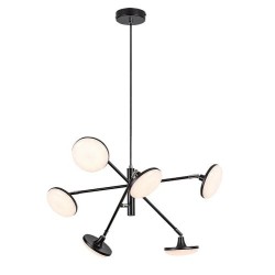 Pakabinamas šviestuvas Madi LED 24W 3000K Šilta balta (Matinė Juoda)