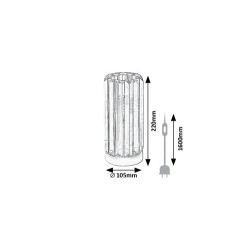 Stalinis šviestuvas Veness E27 1x MAX 40W (Matinė Juoda)