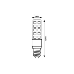 LED lemputė E14 SMD-LED 6W T20 4000K Neutrali balta