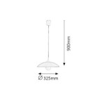 Pakabinamas šviestuvas Cupola range E27 1x MAX 60W (Pilka)