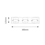 Sieninis šviestuvas Tony LED 3x 5W 4000K Neutrali balta (Chromo)