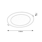 LED panelė Shaun2 LED 18W 4000K Neutrali balta (Juoda)