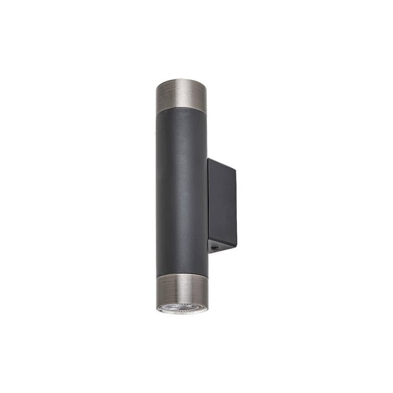 Sieninis šviestuvas Zircon GU10 2X MAX 5W (Matinė Juoda)