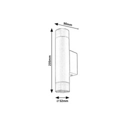 Sieninis šviestuvas Zircon GU10 2X MAX 5W (Matinė Juoda)