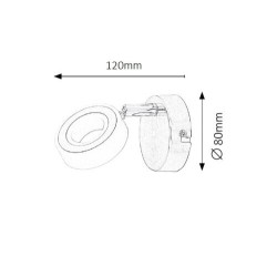 Sieninis šviestuvas Zora LED 4.5W 4000K Neutrali balta (Chromo)