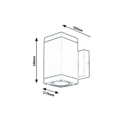Sieninis lauko šviestuvas Buffalo GU10 2x MAX 35W (Antracito)