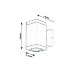 Sieninis lauko šviestuvas Buffalo GU10 2x MAX 35W (Antracito)