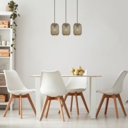 Pakabinamas šviestuvas Adalla E27 3x MAX 40W (Matinė Juoda)