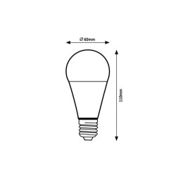 LED lemputė E27 SMD-LED 7W A60 4000K Neutrali balta