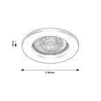 Įmontuojamas šviestuvas Spot relight GU5.3 1x MAX 25W (Juoda)