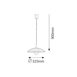 Pakabinamas šviestuvas Cupola range E27 1x MAX 60W (Balta)