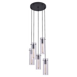 Pakabinamas šviestuvas Acantha E27 5x MAX 60W (Juoda)