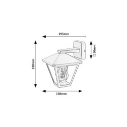 Sieninis lauko šviestuvas Paravento E27 1x MAX 40W (Juoda)