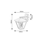Sieninis lauko šviestuvas Paravento E27 1x MAX 40W (Juoda)