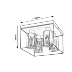 Lubinis šviestuvas Chadwick E27 4x MAX 25W (Juoda)