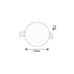 LED panelė Shaun2 LED 3W 3000K Šilta balta (Balta)