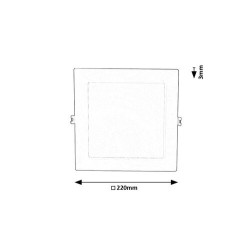 LED panelė Shaun2 LED 18W 3000K Šilta balta (Balta)