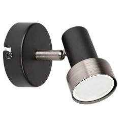 Sieninis šviestuvas Konrad GU10 1x MAX 50W (Matinė Juoda)