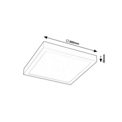 Lubinis šviestuvas Damek2 LED 18W 4000K Neutrali balta (Balta)