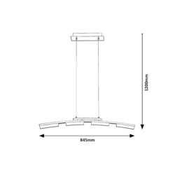 Pakabinamas šviestuvas Eucalyptus LED 20W 3000K Šilta balta (Chromo)