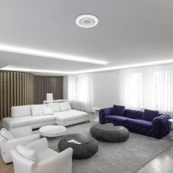 Lubinis šviestuvas Calvin LED 40W 3000-6000K CCT keičiama balta spalva (Balta)