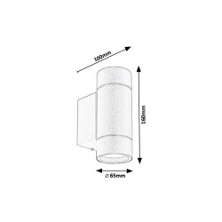 Sieninis lauko šviestuvas Phoenix GU10 2X MAX 10W (Antracito)